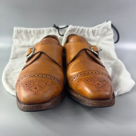 Allen Edmonds Franciscan Walnut Brown Monk Strap Dress Shoe  display picture 1